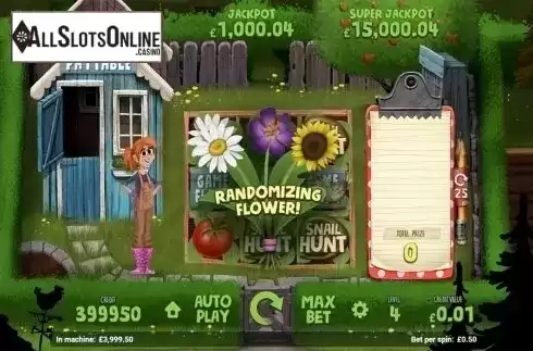 Flower Game intro screen. Homegrown from Magnet Gaming