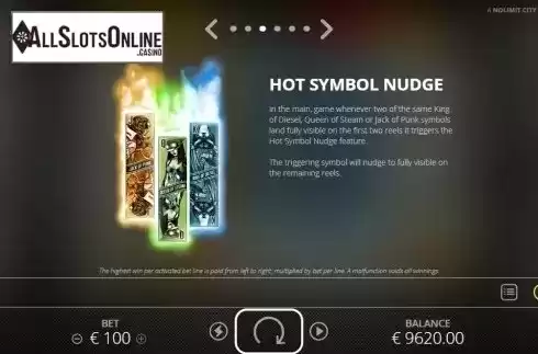 Paytable 3. Hot Nudge from Nolimit City