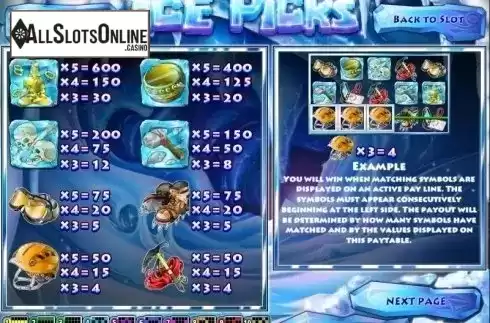 Screen2. Ice Picks from Rival Gaming