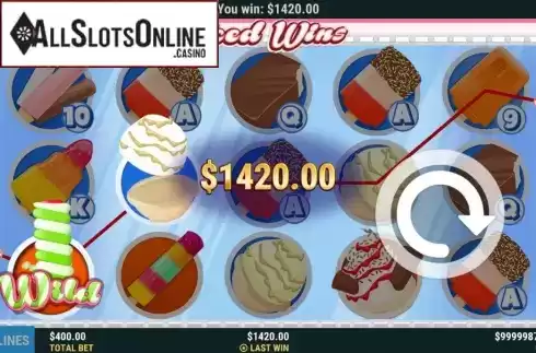Win Screen. Iced Wins from Slot Factory