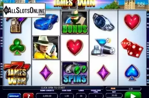 Screen8. James Win from Microgaming