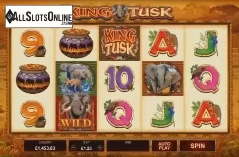 Game Workflow screen. King Tusk from Microgaming