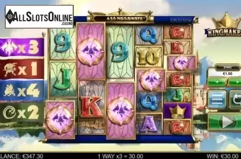 Win Screen. Kingmaker from Big Time Gaming