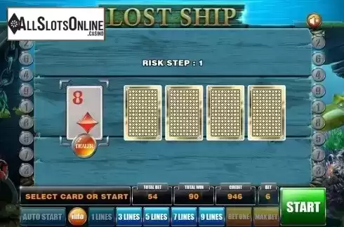Gamble game . Lost Ship from GameX