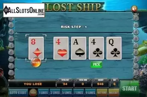 Gamble game 2. Lost Ship from GameX
