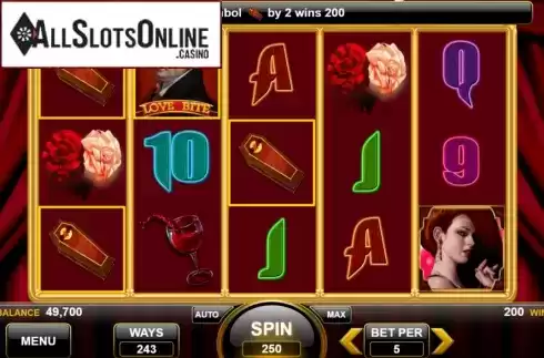Win Screen 1. Love Bite from Spin Games