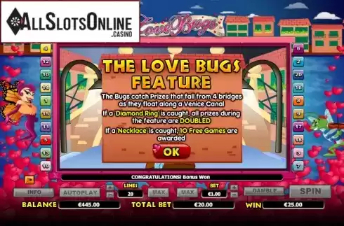 Bonus game 1. Love Bugs from NextGen