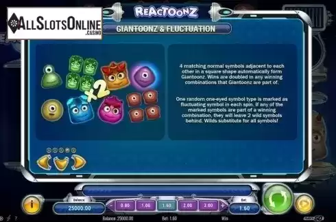 Playtable 4. Reactoonz from Play'n Go