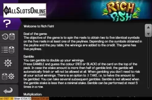 Feature screen 1. Rich Fish from Apollo Games