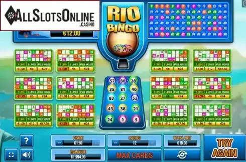 Win Screen. Rio Bingo from Pariplay