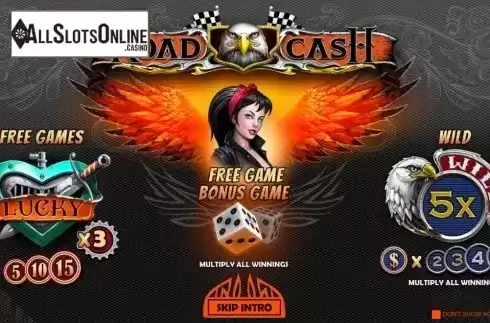 Start Screen. Road Cash from BF games