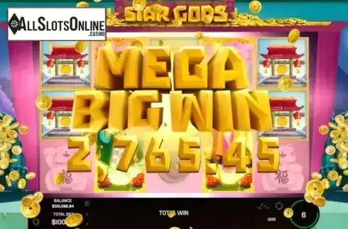 Mega Big Win. Star Gods from Golden Rock Studios