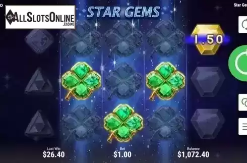 Win screen 1. Star Gems (Booongo) from Booongo