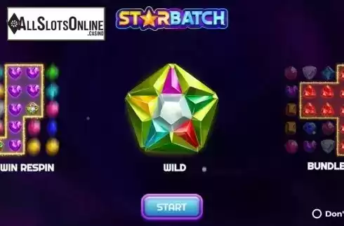 Start Screen. Starbatch from Spinmatic