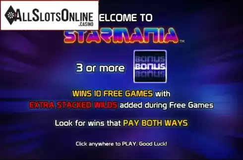 Game features. Starmania from NextGen