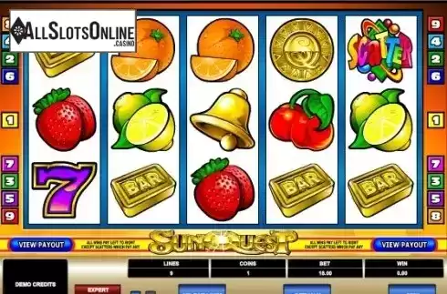 Screen 1. Sun Quest from Microgaming