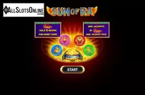 Start Screen. Sun of Ra from Ruby Play