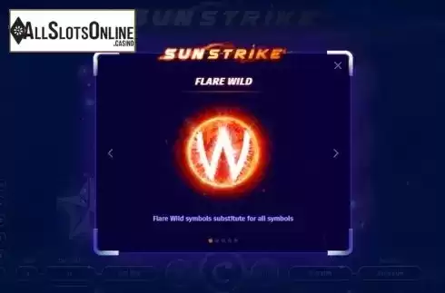 Paytable 1. SunStrike from TrueLab Games