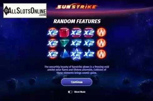 Start screen 1. SunStrike from TrueLab Games