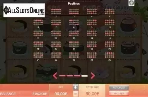 Paylines. Sushicade from Gamatron