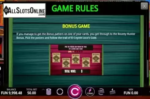 Bonus game screen. Saga Loca from Caleta Gaming