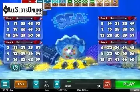 Game Screen 1. Sea Bingo from MGA