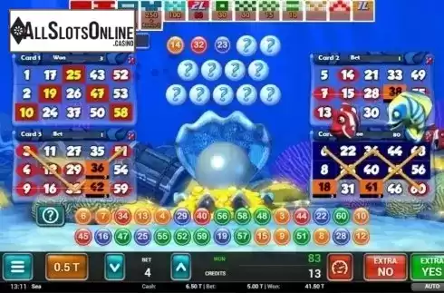 Game Screen 2. Sea Bingo from MGA