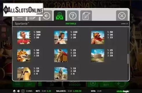 Screen4. Spartania from StakeLogic