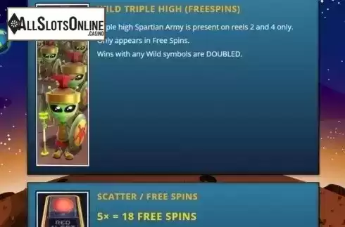 Expanding Wild Free Spins. Spartians from Genii