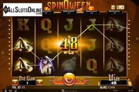 Win Screen 2. Spinoween from Spinomenal