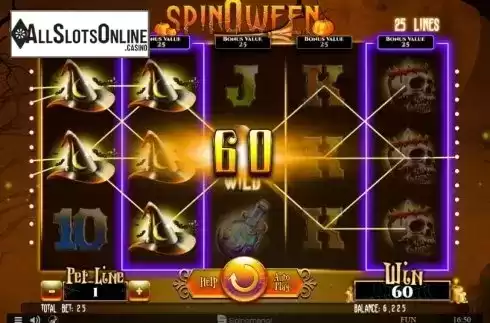 Win Screen 3. Spinoween from Spinomenal