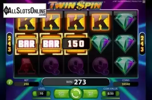 Win screen 2. Twin Spin from NetEnt
