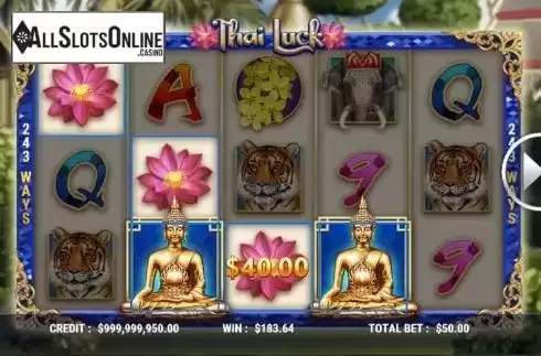 Win Screen 1. Thai Luck from Slot Factory