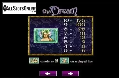 Paytable 3. The Dream from High 5 Games