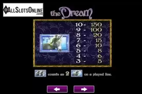 Paytable 4. The Dream from High 5 Games