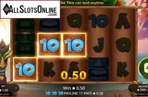 Win screen 2. Tiki Wins from Booming Games