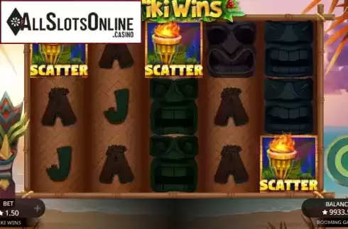 Scatter screen. Tiki Wins from Booming Games