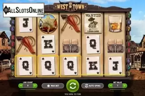 Win Screen . West Town from BGAMING