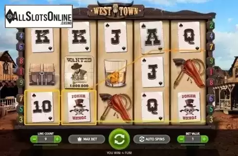 Win Screen 4. West Town from BGAMING