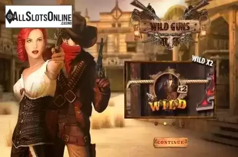 Intro Game screen. Wild Guns (Wazdan) from Wazdan