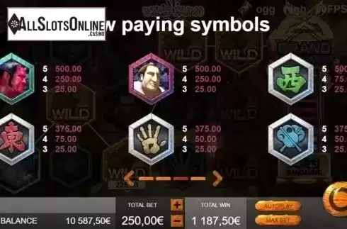 Paytable 2. Wild Sumo from Gamatron