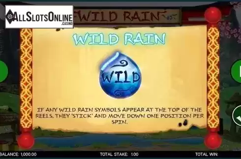 Paytable 1. Wild Rain from CORE Gaming