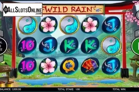 Reels screen. Wild Rain from CORE Gaming