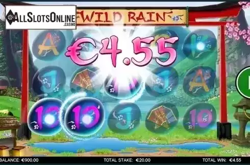 Win screen. Wild Rain from CORE Gaming