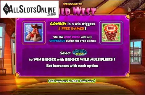 Game features. Wild West (NextGen) from NextGen