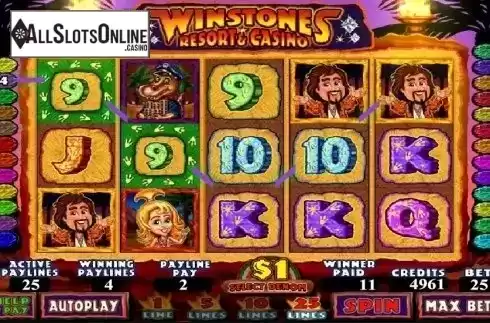 Win Screen . Winstones from Roxor Gaming