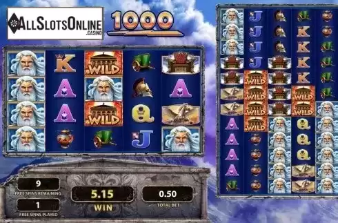 Free spins  . Zeus 1000 from WMS