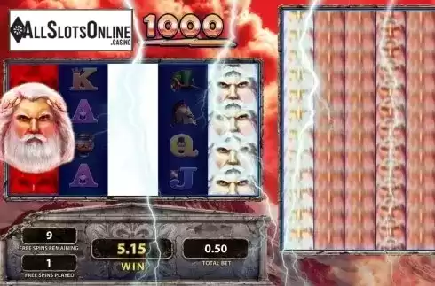 Free spins 1. Zeus 1000 from WMS