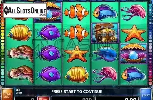 Win screen. 50 FISHES from Casino Technology