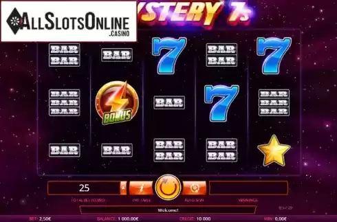 Screen 2. Mystery 7s from iSoftBet